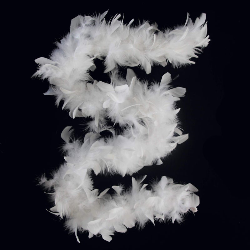Flydreamfeathers 25 Gram, 4 Feet Long Chandelle Feather Boa, Feather Boa, Great for Party, Wedding, Halloween Costume, Christmas Tree, Decoration (White Color) - Image 5